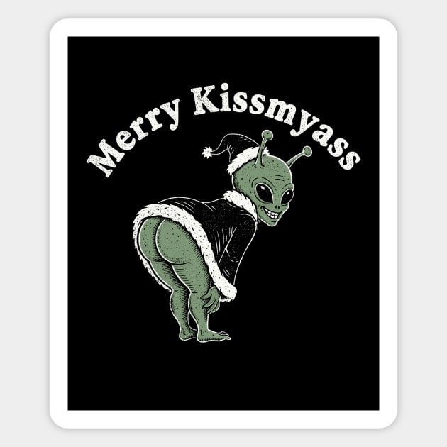 Merry Kissmyass Magnet by CreativeSage